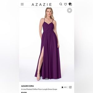 AZAZIE Cora floor length bridesmaid dress in grape
